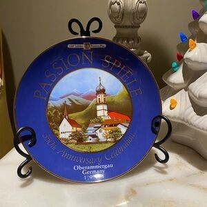 Passion Spiele 350th Anniversary Celebration Plate Oberammergau, Germany 1984.